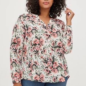 Torrid Georgette Split Front Blouse